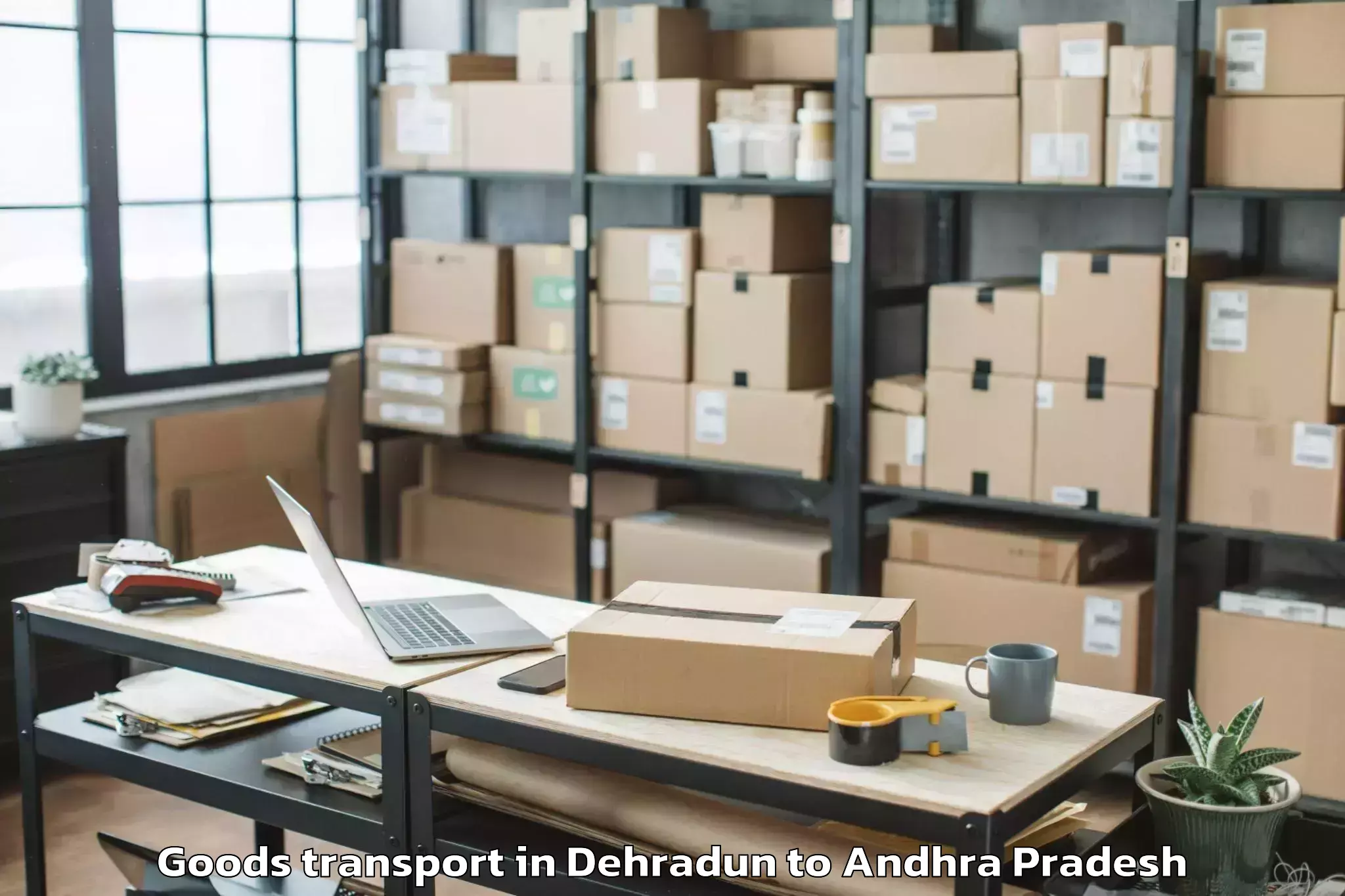 Professional Dehradun to Paravada Goods Transport